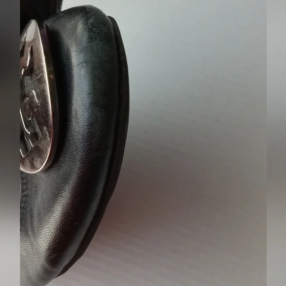 🩷💚⚜️Tory Burch⚜️🩷Black Ballet Flats Double T Signature Leather Shoe Size 8.5 - Picture 6 of 11